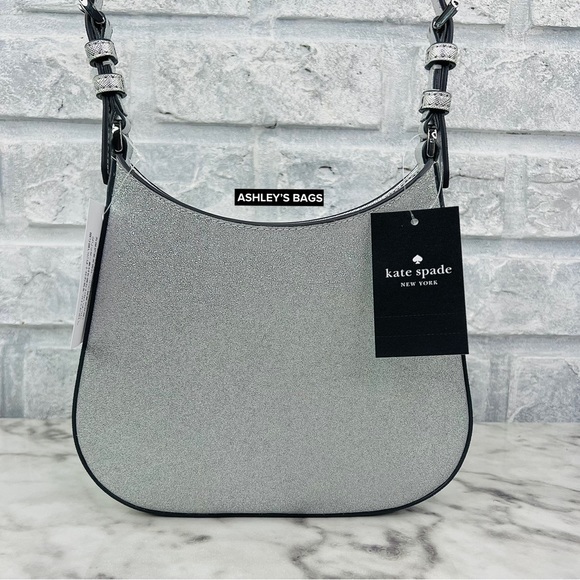 Kate Spade Glimmer Glitter Shoulder Bag In Silver - Picture 5 of 12